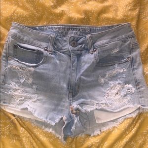 Light wash American Eagle high waisted shorts